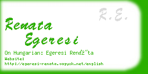 renata egeresi business card